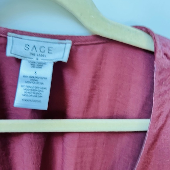 Sage Long Sleeve Dress in Deep Rose - Picture 6 of 8